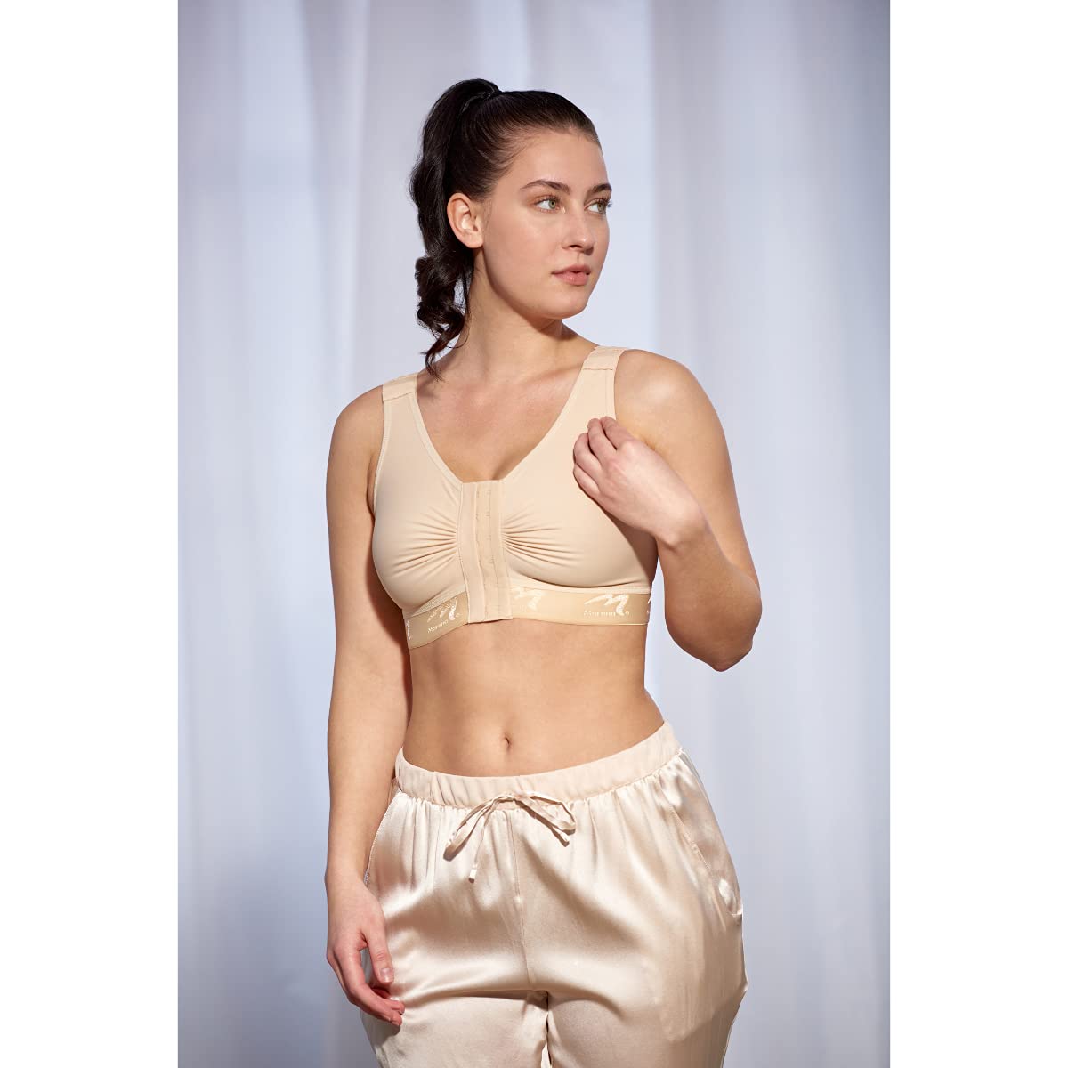 MARENA B2 Adjustable Shirred Front Shoulder Closure Post-Surgical Bra - Image 3