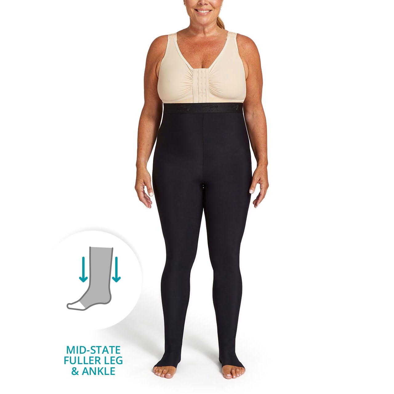 MARENA LIEMLMS Lipedema Mid-State Everyday Management Legging, 15-20 mmHg Compression - Image 3