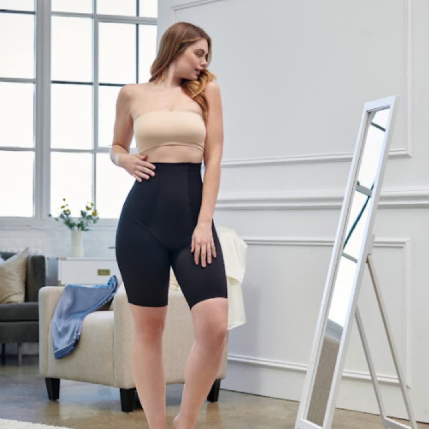 MARENA ME-222 Shape Black Firm High-Waist, Tummy Control, Thigh Slimmers - Image 4