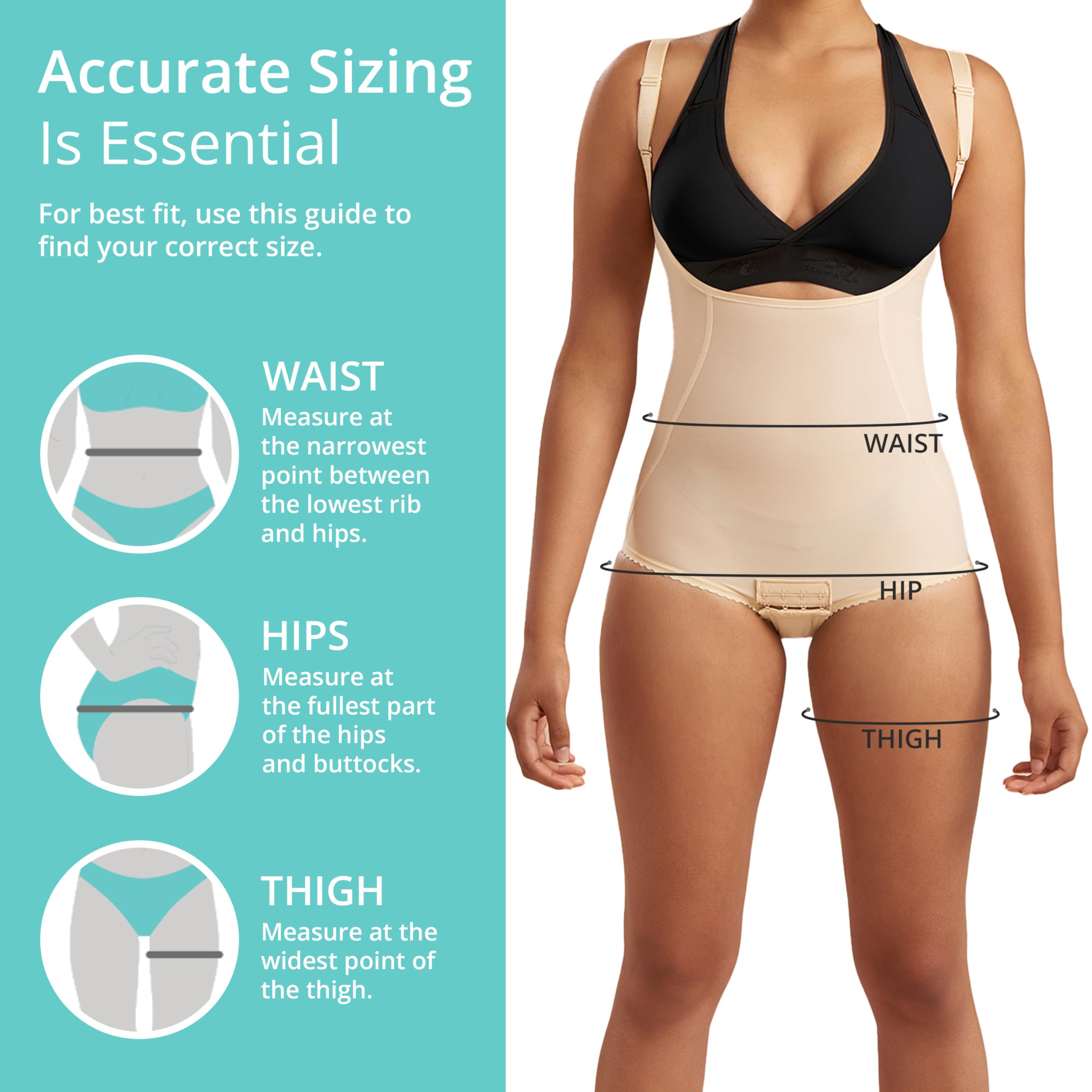 MARENA SFBHA Recovery Panty-Length Post-surgical Compression Girdle, High-Back - Adjustable Bikini Length - Image 4