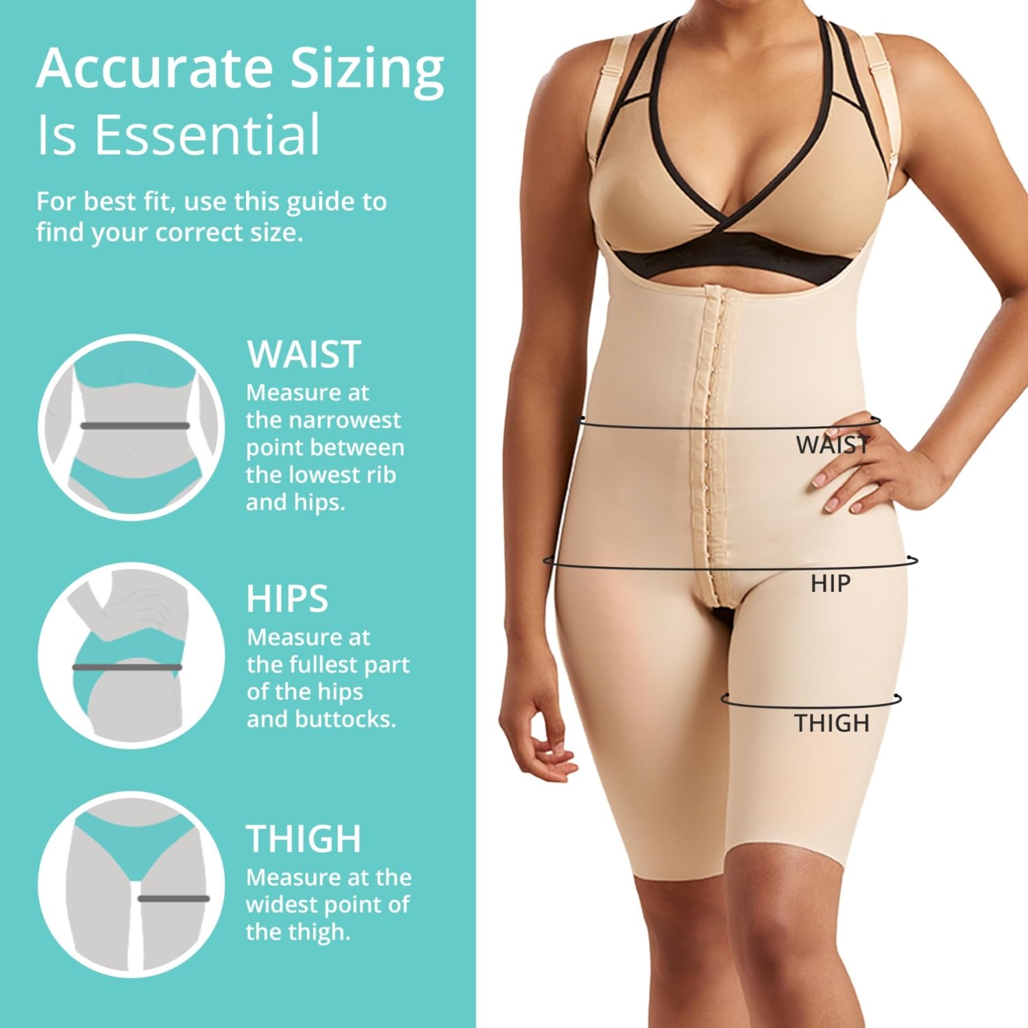 Marena SFBHS Women’s Girdle with High Back, Short-Length - Post-Surgical Shapewear Support - Image 4